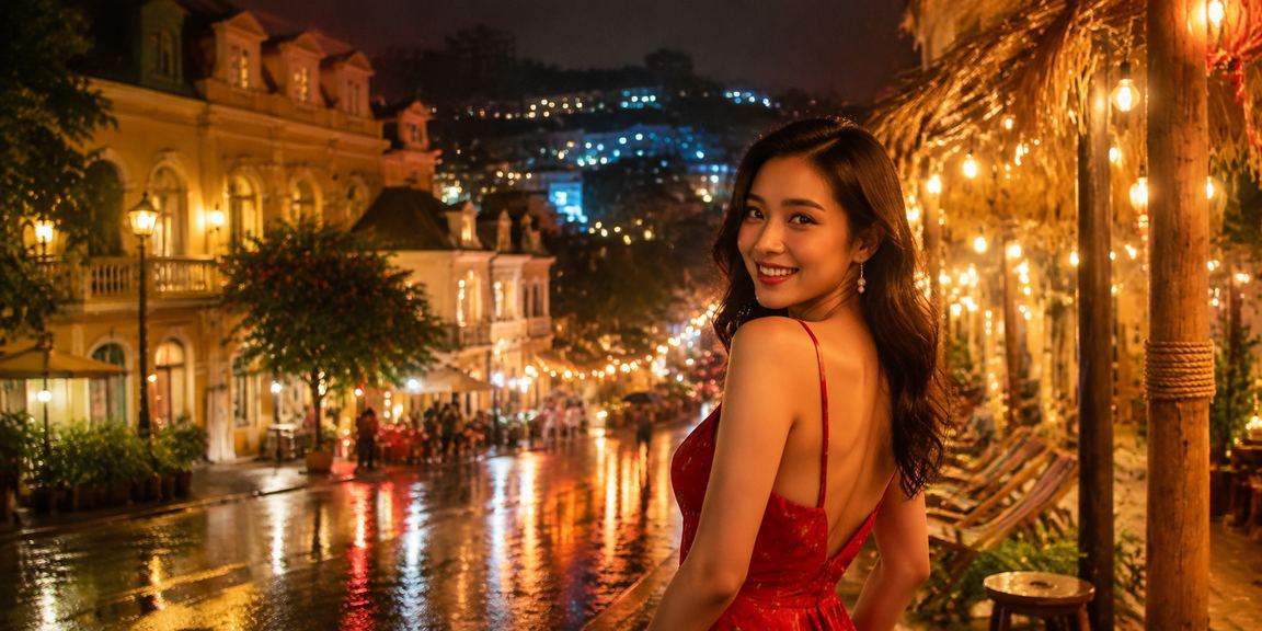 Khách tham quan chợ đêm Đà Lạt, ánh sáng lung linh kết hợp cùng cảnh đặt cược giải thể thao trực tuyến