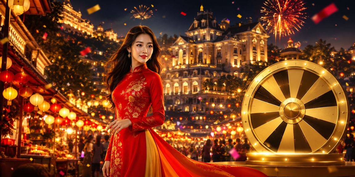 Không khí lễ hội lucky draw với áo dài truyền thống giữa khung cảnh Đà Lạt sương mù
